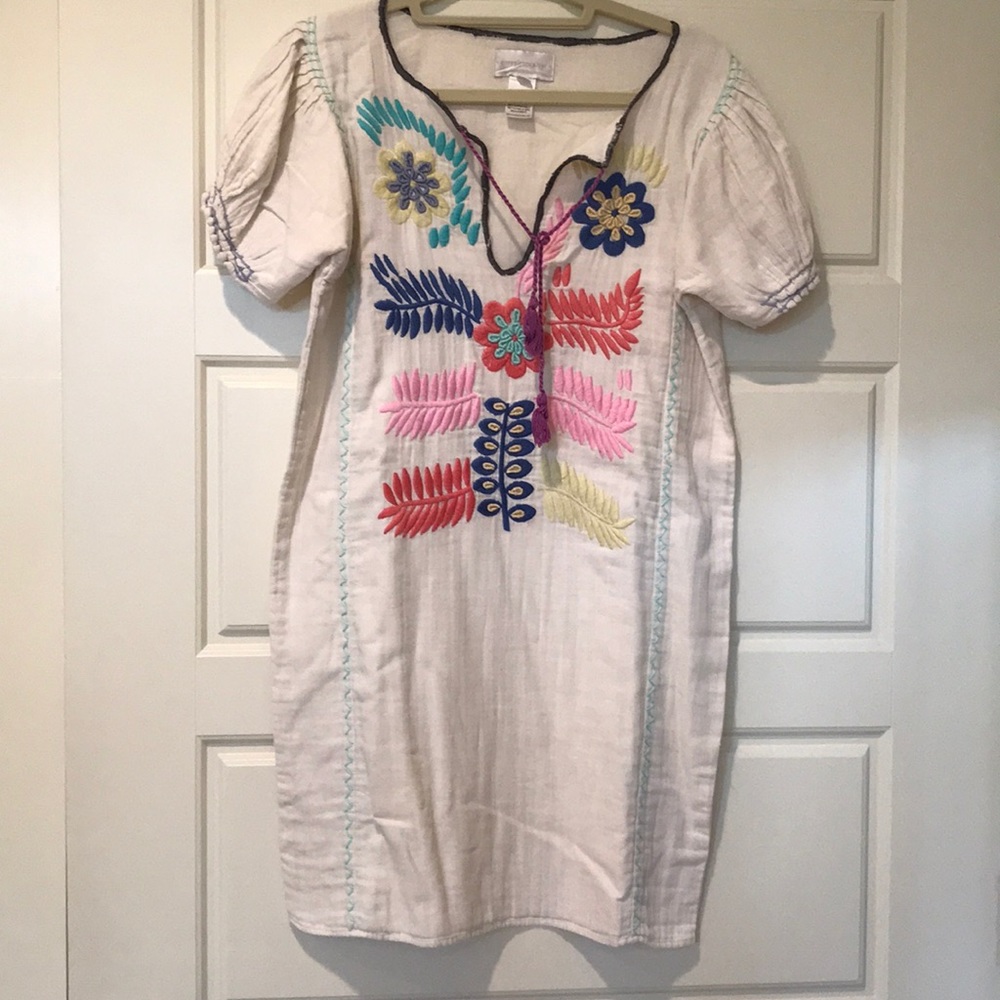 Dress with beautiful colorful embroidery